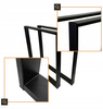 Nogi metalowe Do stołu Loft Industrial czarne 70x72 cm Profil 6x2cm 1 szt