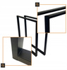 Nogi metalowe Do stołu Loft Industrial czarne 60x72 cm Profil 4x2cm 1 szt