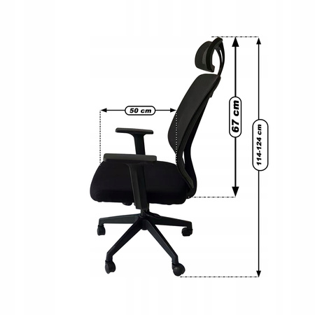 Krzesło Biurowe Fotel Biurowy Materiałowy Obrotowe Regulowany Ergonomiczny