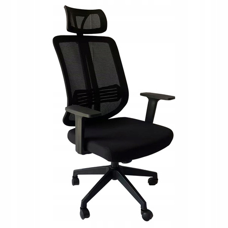 Krzesło Biurowe Fotel Biurowy Materiałowy Obrotowe Regulowany Ergonomiczny