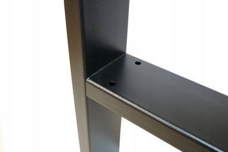 Nogi metalowe Do stołu Loft Industrial czarne 40x47 A cm Profil 6x2 cm 2szt