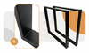 Nogi metalowe Do stołu Loft Industrial czarne 70x72 cm Profil 6x2cm 1 szt
