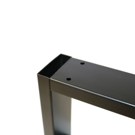 Nogi metalowe Do stołu Loft Industrial czarne 40x47 A cm Profil 6x2 cm 2szt