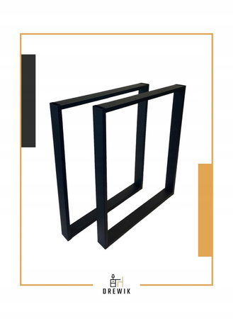 Nogi metalowe do stołu 60x72 cm 2szt 6x2cm