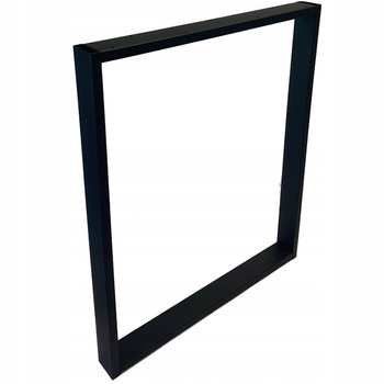 Nogi metalowe Do stołu Loft Industrial czarne 70x72 cm Profil 6x2cm 1 szt
