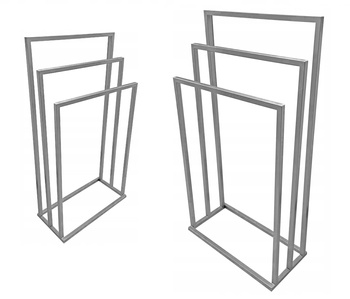 STOJAK WIESZAK ŁAZIENKOWY NA RĘCZNIKI SREBRNY LOFT