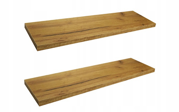 PÓŁKA ŚCIENNA WISZĄCA 50 CM DĄB CRAFT ZŁOTY 2 SZT