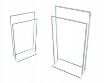 Stojak na ręczniki metalowy 2-ramienny biały