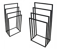 Stojak na ręczniki metalowy 4-ramienny czarny