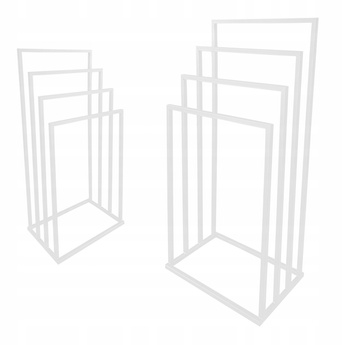 Stojak na ręczniki metalowy 4-ramienny biały