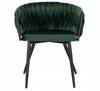 Krzesło VELVA Zielone Welurowe do Salonu Loft